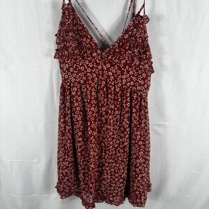 Trixxie Rust Orange Red Floral Dress